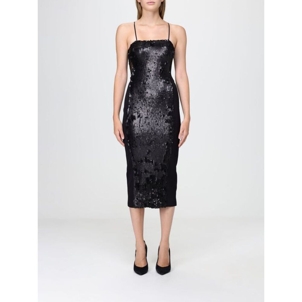 Hanita Women Hanita Embroidered Sequin Mini Sheath Dress With Thin Straps